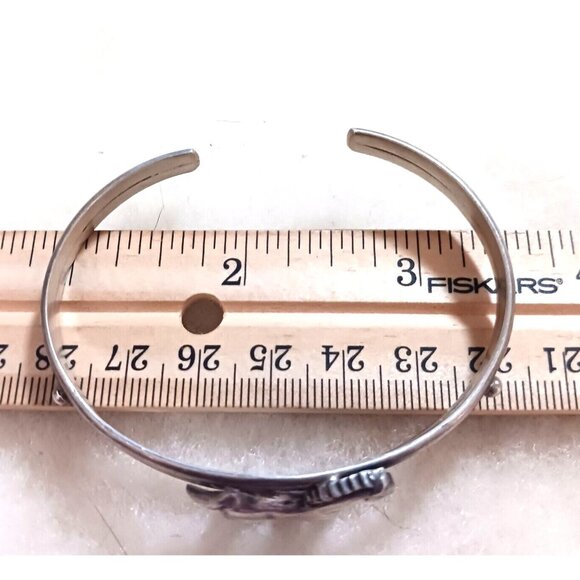 Sterling Silver galloping horse cuff bracelet (1249) - Picture 3 of 5